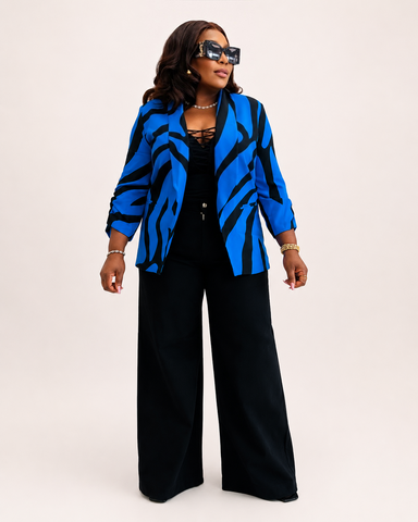 Verona Abstract Print Open Blazer