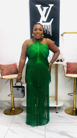 The EMERÉA Luxe Fringe Goddess Dress