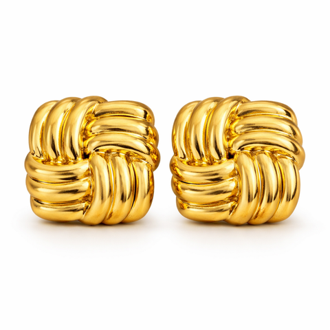 Xara Square Bold Studd Earrings