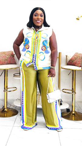 Portofino Mosaic Luxe Pant Set