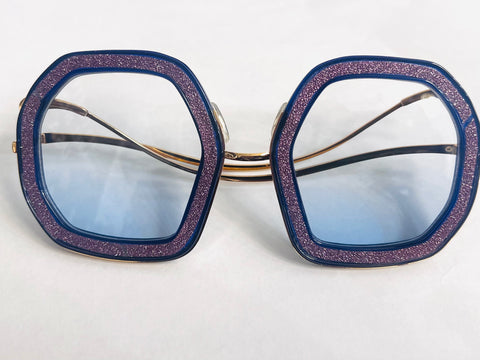 ARIANA GEOMETRIC GLITTER SUNGLASSES