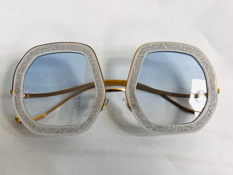 ARIANA GEOMETRIC GLITTER SUNGLASSES