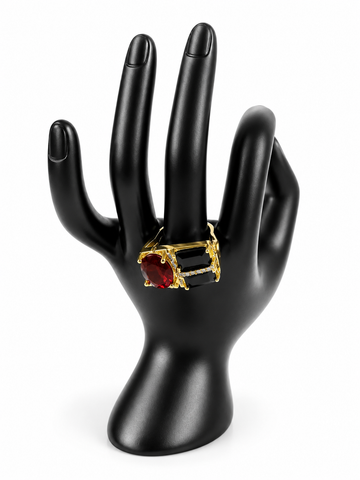 SOLARA Mosaic Cocktail Statement Ring