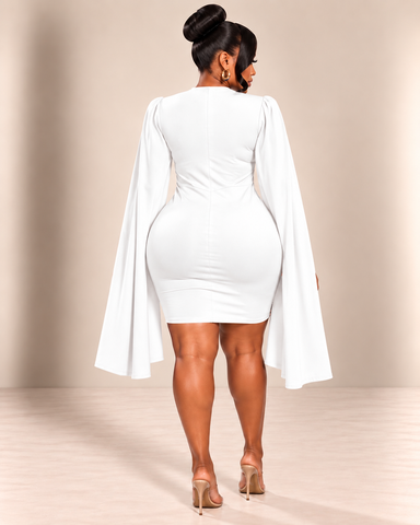 Kessara Cape Sleeve Corset Dress