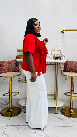 Movita Ruffle Detail Statement Top