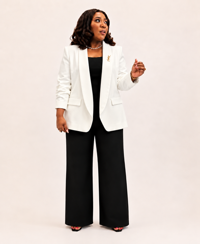 Ivana Oversized Ruched Sleeve Blazer