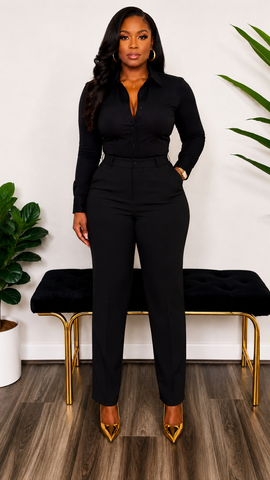 Le Chic Structured Ankle Pants