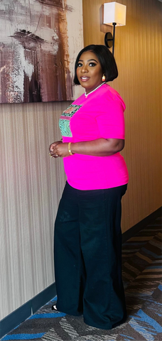 AMORE Embellished Graphic Tee (Pink)