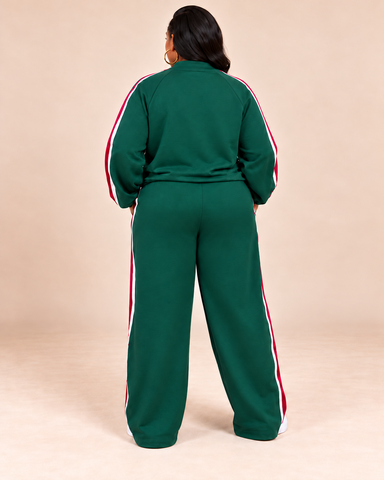 Bridget Contrast Trim Wide-Leg Tracksuit Set