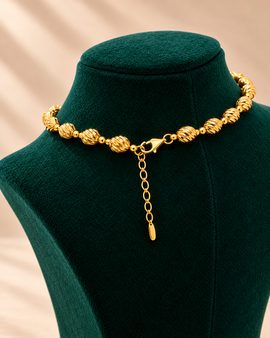 Gilt And Grace Diamond-Cut Lariat Necklace And Earring Set - Gold