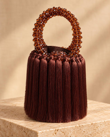 Signature Royale Handcrafted Beaded Fringe Bag