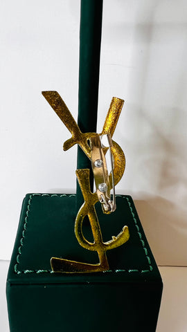 ESME MATTE GOLD PIN BROOCH (Gold)