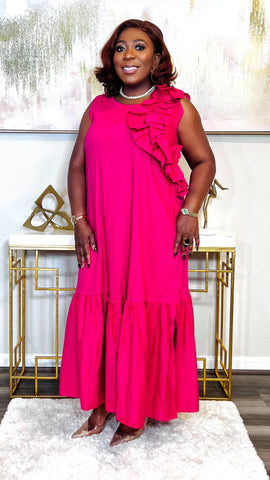 Valeria Ruffle Tiered Maxi Dress