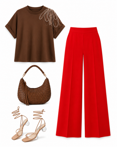 Maven Side Beaded Accent Top