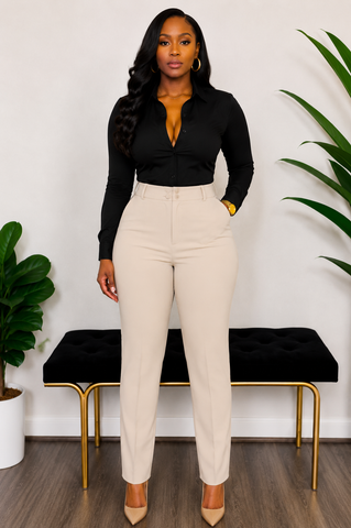 Le Chic Structured Ankle Pants