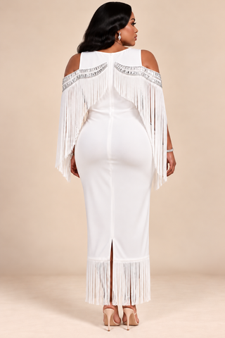 Simone Crystal Fringe Statement Dress