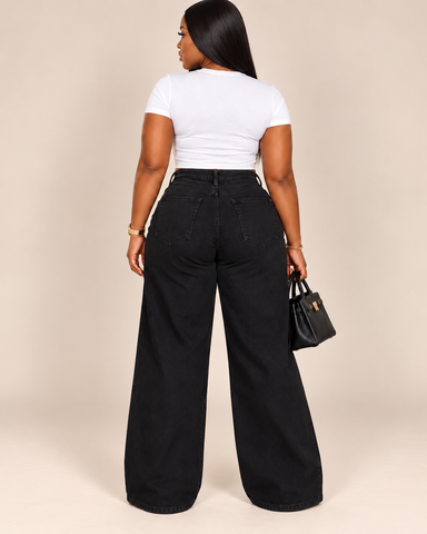 Crestline Emblem Wide-Leg Jeans