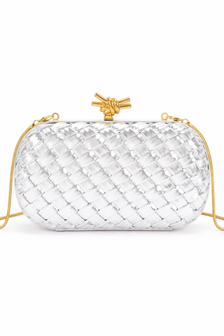 Aurex Knot Luxe Woven Clutch