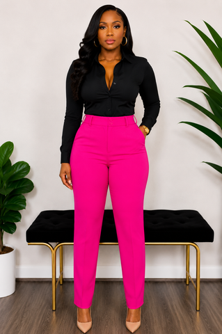 Le Chic Structured Ankle Pants