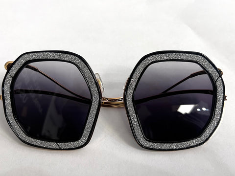 ARIANA GEOMETRIC GLITTER SUNGLASSES