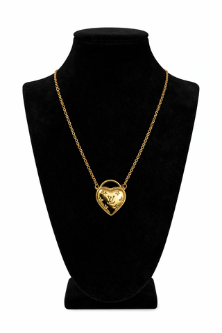 Vivienne Heart Charm Necklace -Gold