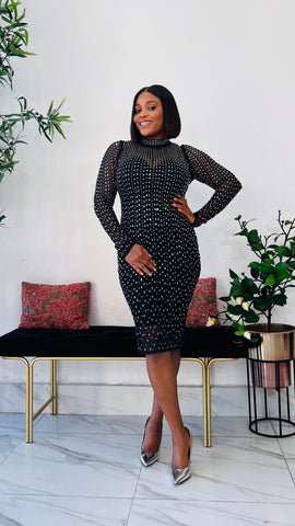 Chicane Crystal Illusion Midi Dress