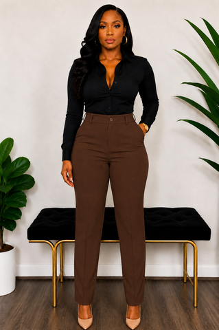 Le Chic Structured Ankle Pants