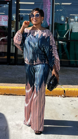 KAÏA SATIN BATWING BLOUSE( TEAL)