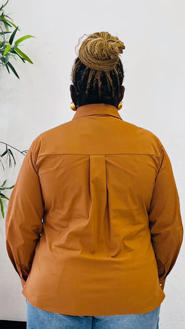 Sienna Detailed Gold Buttons Tailored Shirt