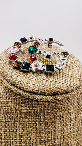 MARVIN MULTICOLOR STONES BROOCH PIN