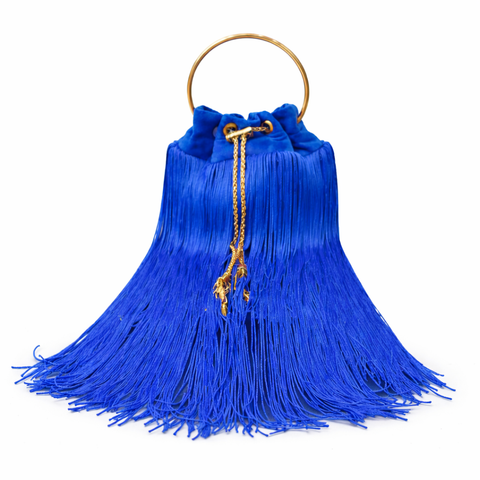 OLGA RETRO TASSEL PURSE (Blue)