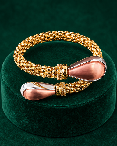 Averelle Teardrop Statement 18k Gold / Rose Gold Plated Set