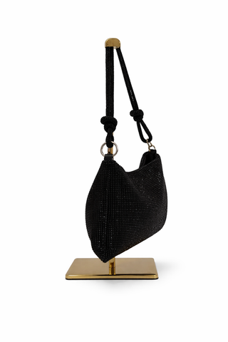Vanity Knotted Crystal Bag (Black)