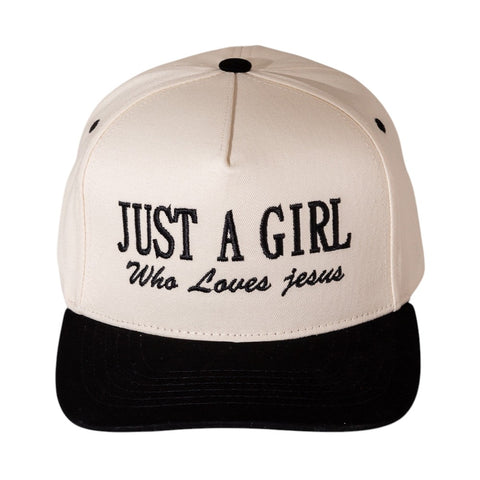 JUST A GIRL FAITH INSPIRED SNAPBACK CAP/HAT ( Black)