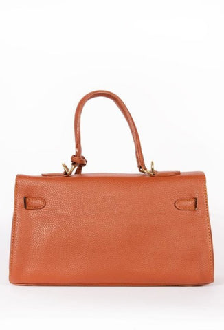 VANCOUVER GENUINE LEATHER CLUTCH HANDBAG (Caramel Brown)