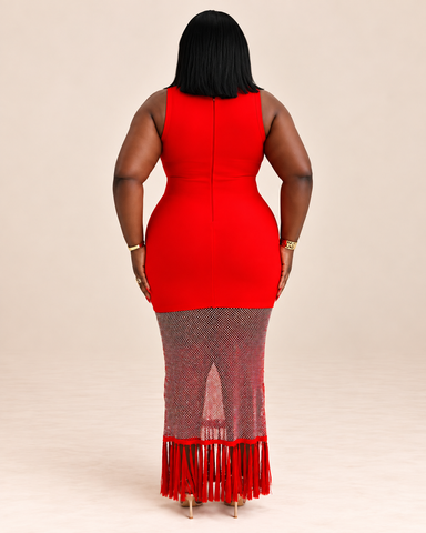 Ravelle Prism Fringe Bandage Dress