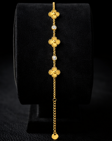 Golden Clover Grace Stoned Bracelet