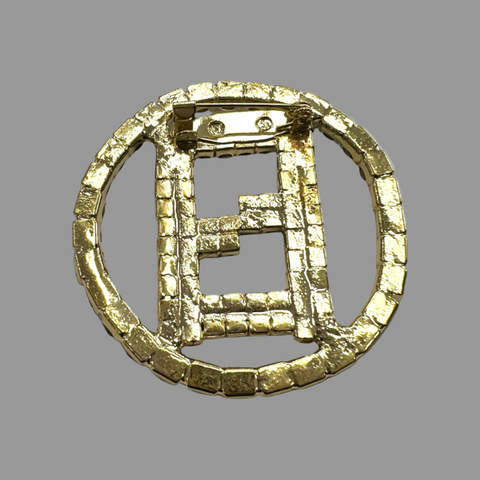 CRYSTAL STATEMENT BROOCH PIN (Gold)