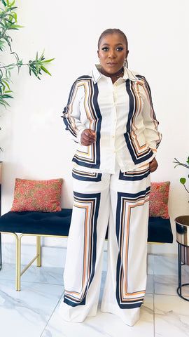 THE LUXE GEOMETRY SHIRT / PANT SET