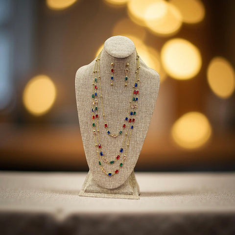 Miyava Multi Gold long Necklace set