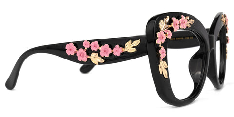 HAVANA FLORAL CLEAR SUNGLASSES