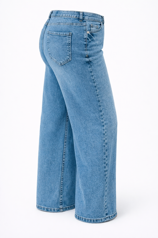 Faye Light Wash Wide Leg Jeans