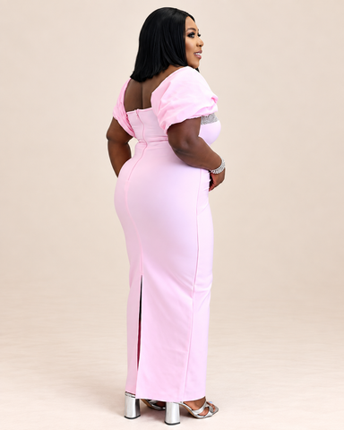 Elvaris Crystal Curve Maxi Bandage Dress