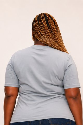 Connor Pearl Detail Graphic T-Shirt Top - Grey