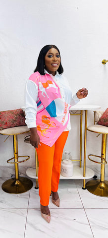 Monaco Silk Multicolor Print Statement Shirt