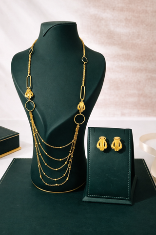 Zarielle Cascade Link Necklace Set