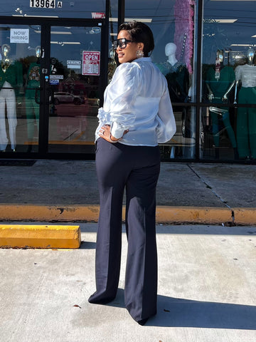 ELOWÈN FLORAL DESIGN SATIN BLOUSE