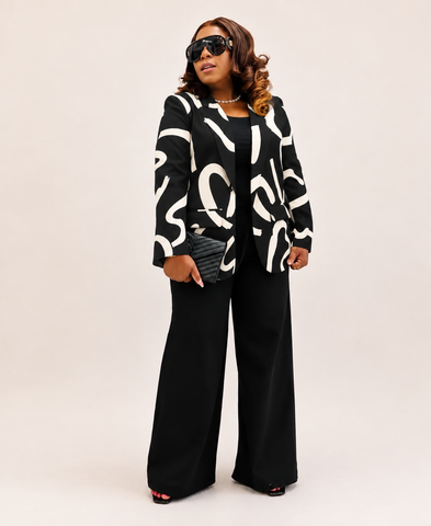 Avani Abstract Print Blazer