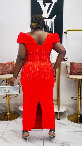 The Scarlett Sovereign Crystal Embellished Contour Dress