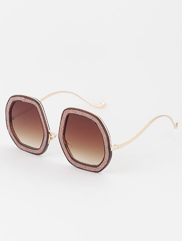 ARIANA GEOMETRIC GLITTER SUNGLASSES